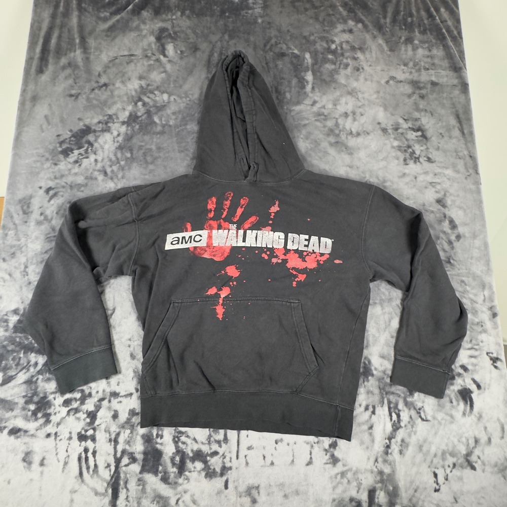 The Walking Dead AMC Hoodie Mens XL Black Zombie Graphic Pullover Sweatshirt